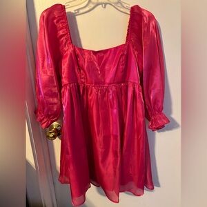 Elegant Pink Mini Dress